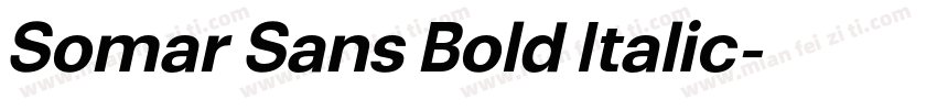 Somar Sans Bold Italic字体转换